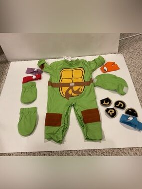 Ninja Turtle 6-12 Month Onesie with Accessories